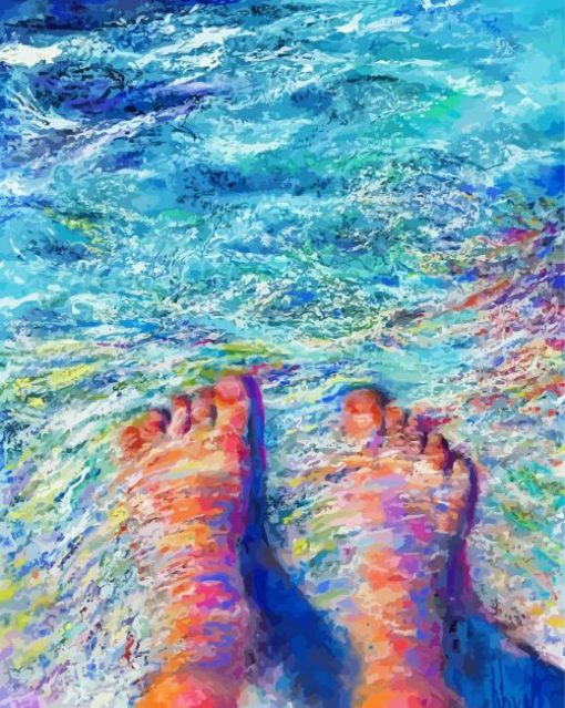 Feet In Sea Art paint by number