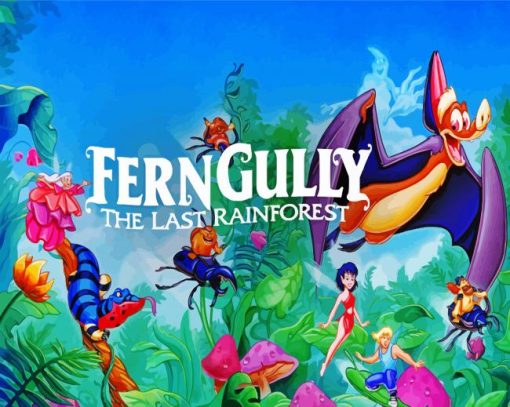 Ferngully The Last Rainforest Animation paint by number