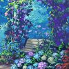 Flowers Arch Bench paint by number