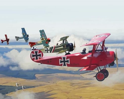 Fokker Planes paint by number