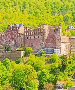 Heidelberg Castle paint by number