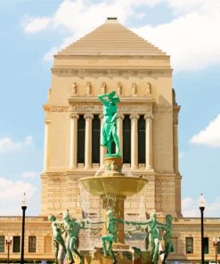 Indianapolis Indiana World War Memorial paint by number
