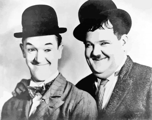 Laurel And Hardy paint by number