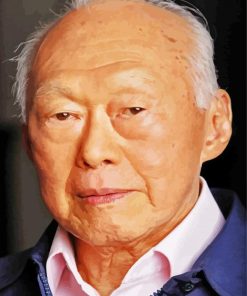 Lee kuan Yew Singapore Prime Minister paint by number