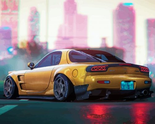 Luxury Mazda RX 7 paint by number