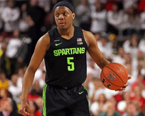 Michigan State Spartans Basketballer paint by number