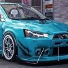 Mitsubishi Evo Car Engine paint by number