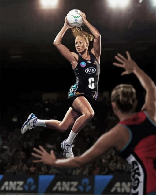 Netball Women Sport Player paint by number
