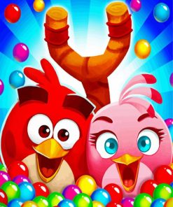 Pop Birds Video Game Paint by number