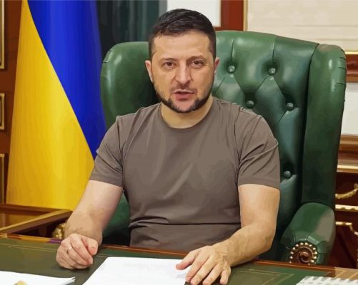 President Zelensky paint by number