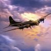 Sally B 17 Airplane paint by number