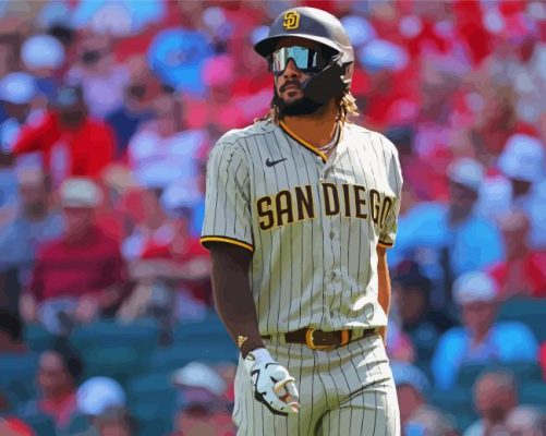 San Diego Padres Baseballer paint by number