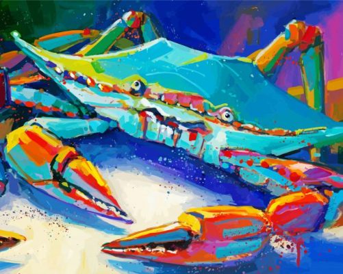 The Blue Crab Art paint by number