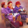 Three Old Ladies paint by number