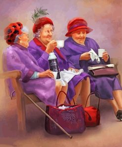 Three Old Ladies paint by number