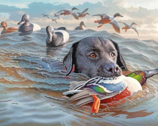 Waterfowl In Water paint by number