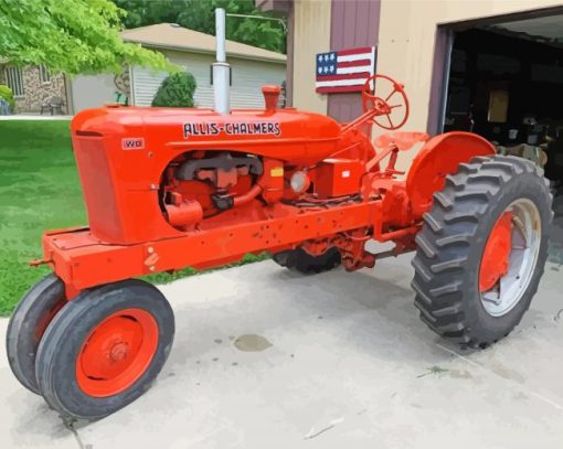Aesthetic Allis Chalmers paint by number