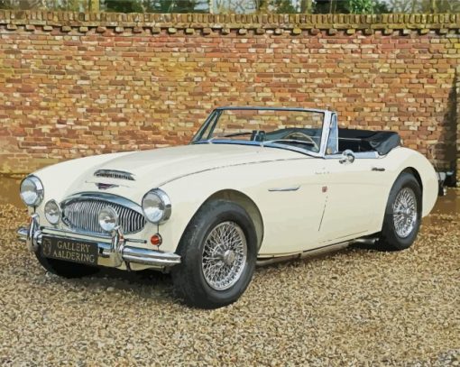Beige Austin Healey Car paint by number