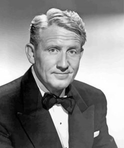 Black And White Spencer Tracy paint by number