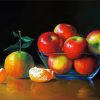 Bowl Of Apples Fruit Still Life paint by number