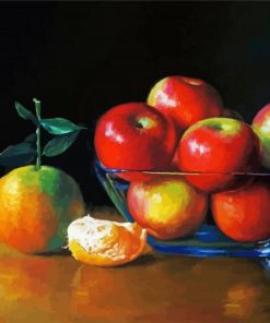 Bowl Of Apples Fruit Still Life paint by number