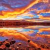 Colorado Sunset Water Reflection paint by number