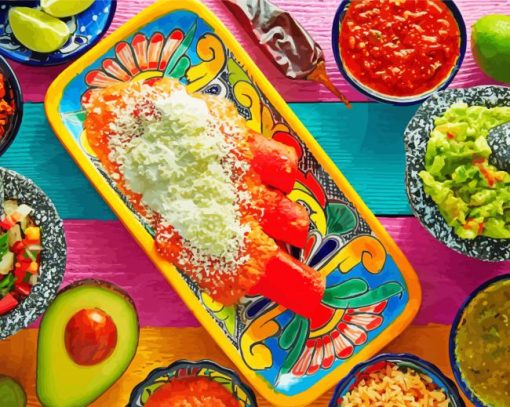 Colorful Food paint by number