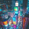 Colorful Times Square New York paint by number