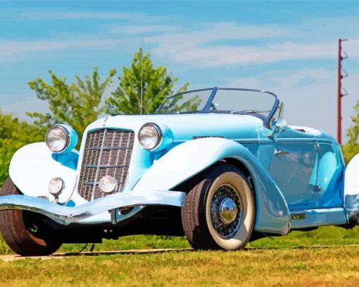 Cyan Auburn Car paint by number