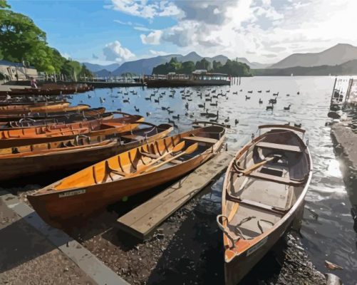 Derwentwater In England paint by number