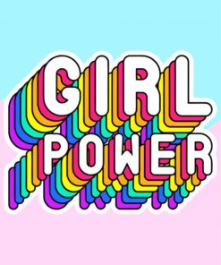 Girl Power paint by number