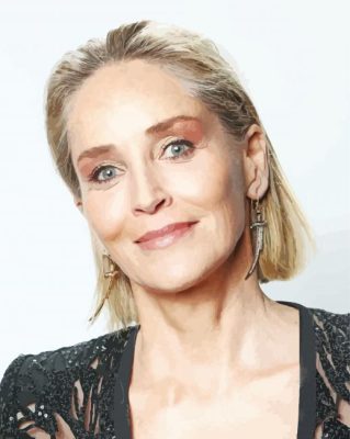 Gorgeous Sharon Stone paint by number