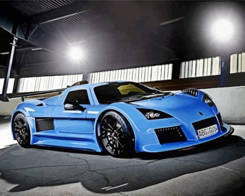 Gumpert Apollo Blue Car paint by number