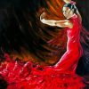 Lady Red Dance Art paint by number