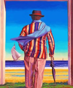 Lonely Man Peregrine Heathcote paint by number