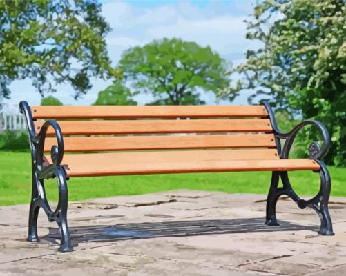 Park Bench Art paint by number