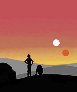 Tatooine Star Wars Landscape paint by number