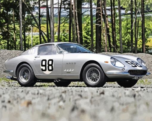 66 Ferrari Grey Car paint by number