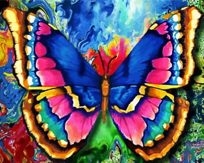 Abstract Butterfly paint by number