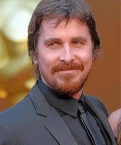 Actor Christian Bale paint by number