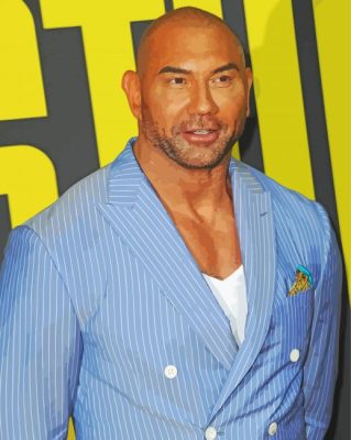 Actor Dave Bautista paint by number