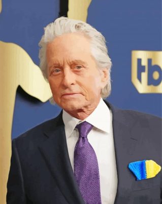 Actor Michael Douglas Paint by number