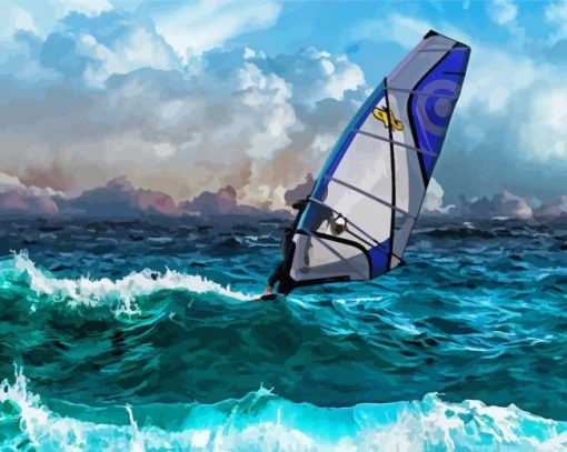 Aesthetic Windsurfing Art paint by number