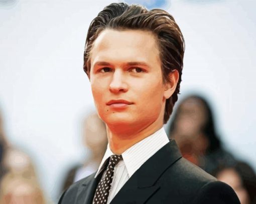 American Actor Ansel Elgort paint by number