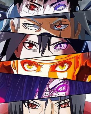 Anime Naruto Eyes paint by number