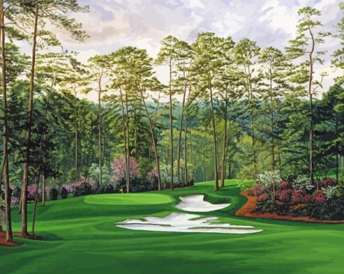 Augusta National Golf Club paint by number