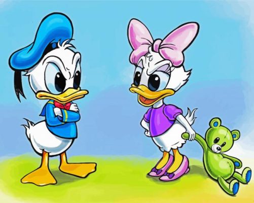 Baby Donald And Daisy paint by number