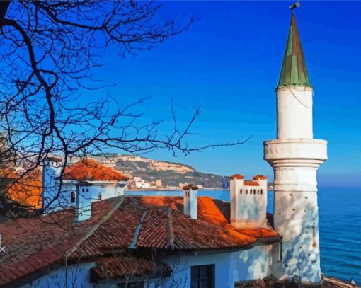 Balchik Palace Bulgaria paint by number