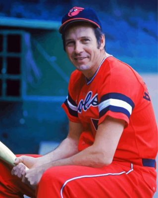 Baseball Player Brooks Robinson paint by number