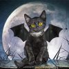 Bat Gothic Cat paint by number